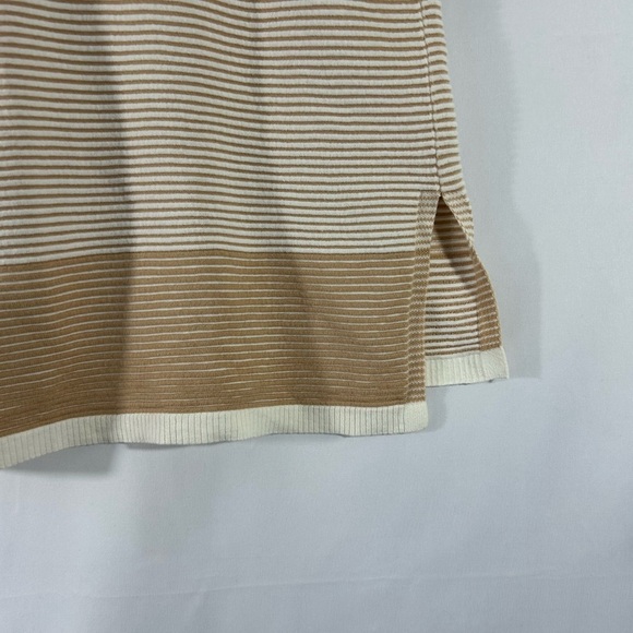 NWT Feeling Famous By Tribal Jeans Sweater Sleeveless Size Large Tan and White - Picture 9 of 13